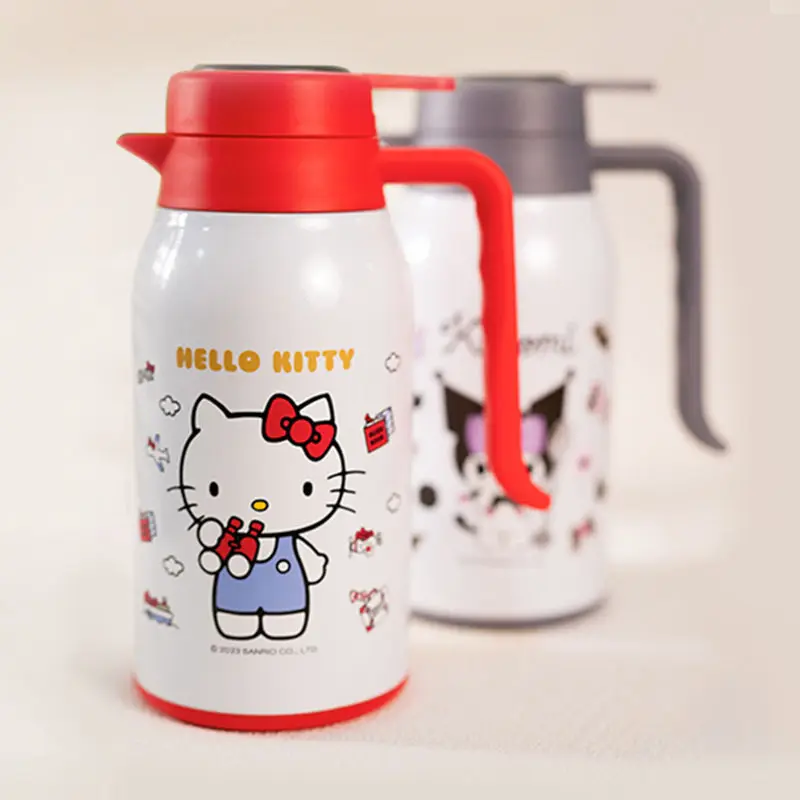 Sanrio Kuromi Sus 1000Ml Student Dormitory Heat Preservation Thermal Bottle Kawaii Hello Kitty Comic Household Thermal Kettle