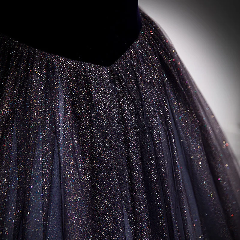Robe de soirée de Banquet en maille pour femmes, jupe bouffante amincissante à la mode pour réunion annuelle, robe d'examen d'art Vocal Solo, nouvelle collection 2025