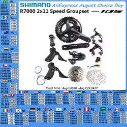 SHIMANO 105 R7000 Gruppo 2x11 Velocità Set R7100 Guarnitura 50-34T 52-36T Bici da strada Kit bicicletta Gruppo Aggiornamento da 5800