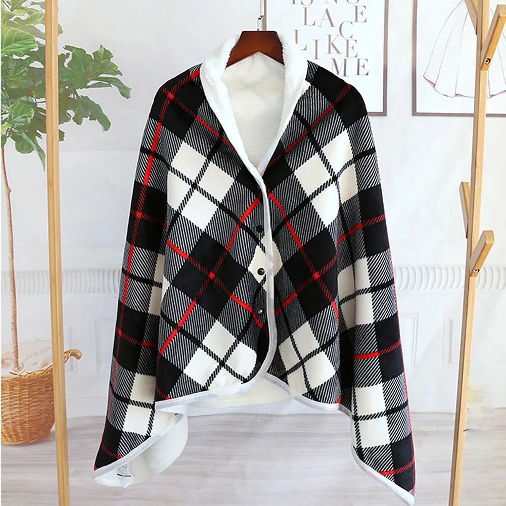 USB Electric Heating Shawl 3 Heated Level Multifunctional Blanket Timer Function Fast Heating Warm Shawl for Outdoor Home Office