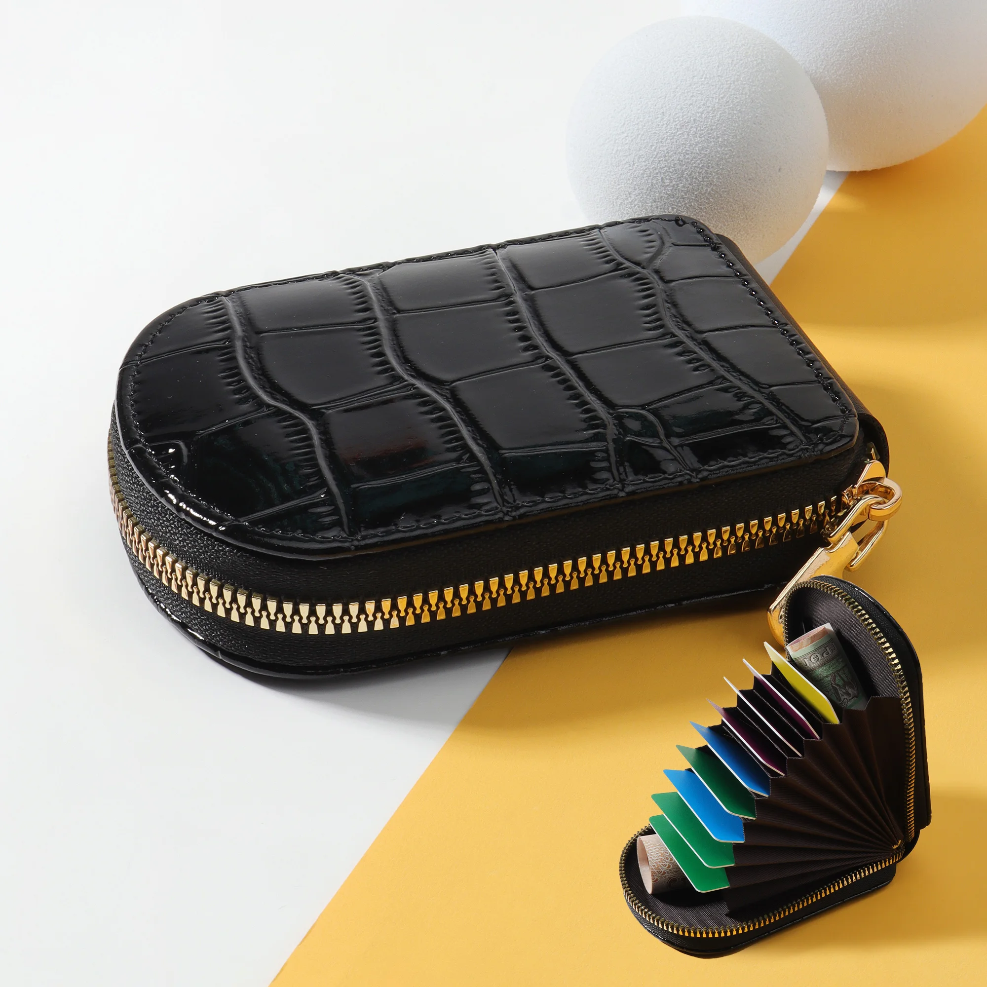 

Новый Модный женский кошелек для кредитных карт, кошелек для монет на молнии, Женский держатель на молнии