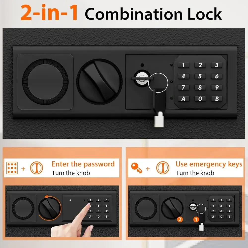 In-Wall Concealed Safety Box, Black