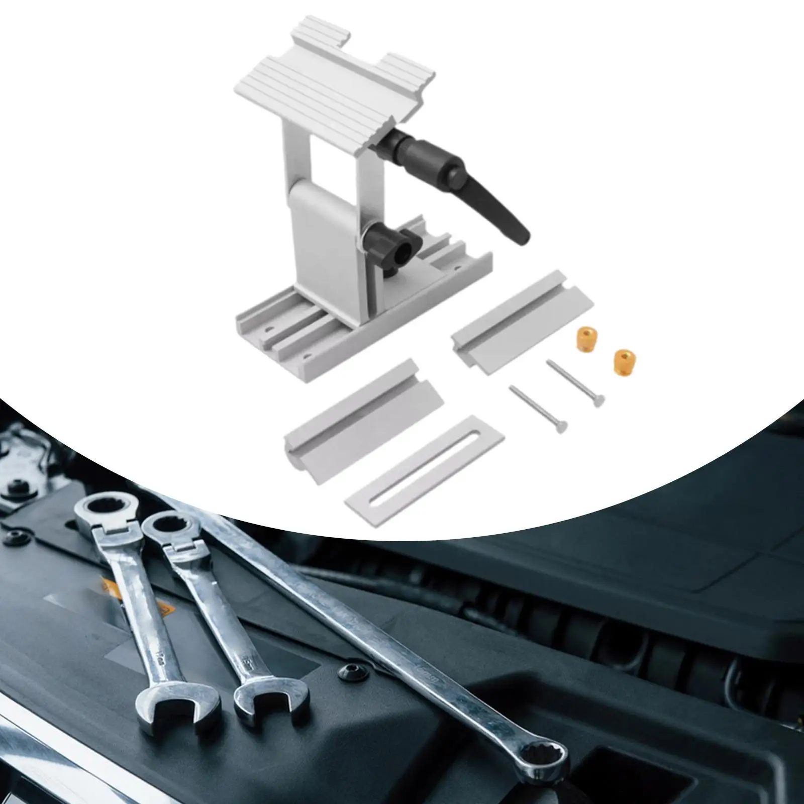

Sharpening Jig Household with Pivoting Miter Slide Flat Miter Slide Easy Assembly Metal Stand Adjustable Replacement Tool Rest