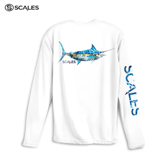 المقاييس قمصان الصيد USA Upf 50 Uv ملابس الصيد الرجال طويلة الأكمام بلوزات الصيف الرياضة تنفس القمم Camisa Pesca #3