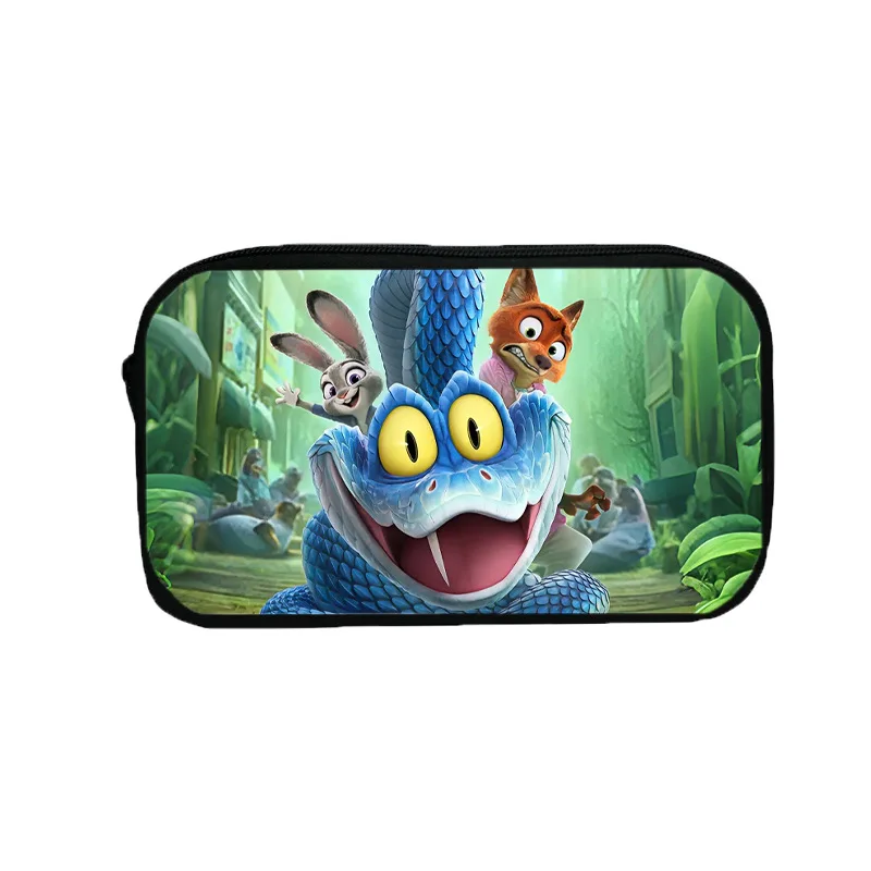 

Disney Anime Zootopia 2 Large Capacity Pen Case Cartoon Cute Nick Judy Creativity Print Single-layer Stationery Bag
