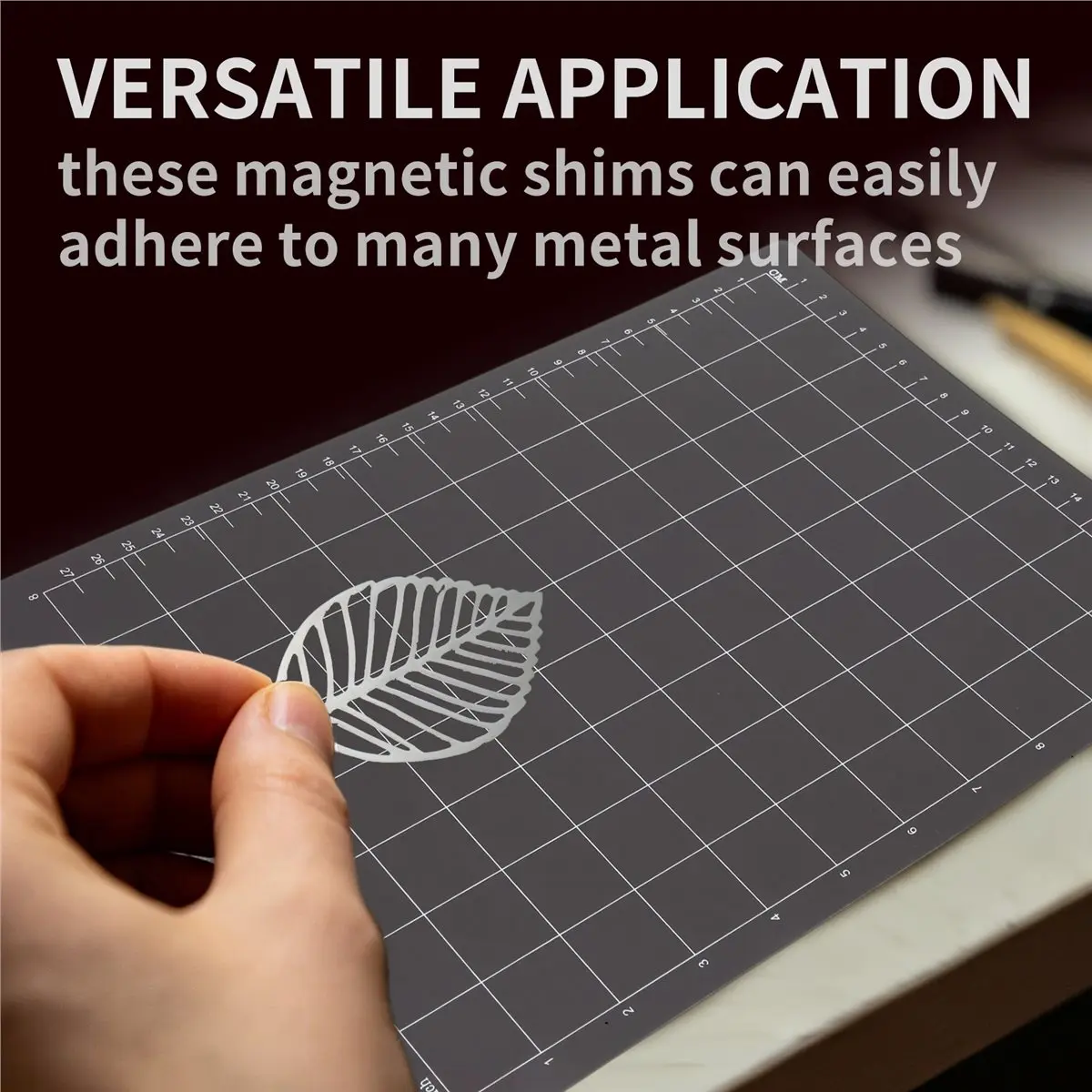 DT38 2Pcs 9inch W 12.5inch L Magnetic Cutting Shim Grid Magnetic Shim Embossing Machine Die Pads Magnetic Shim for Die Cutter