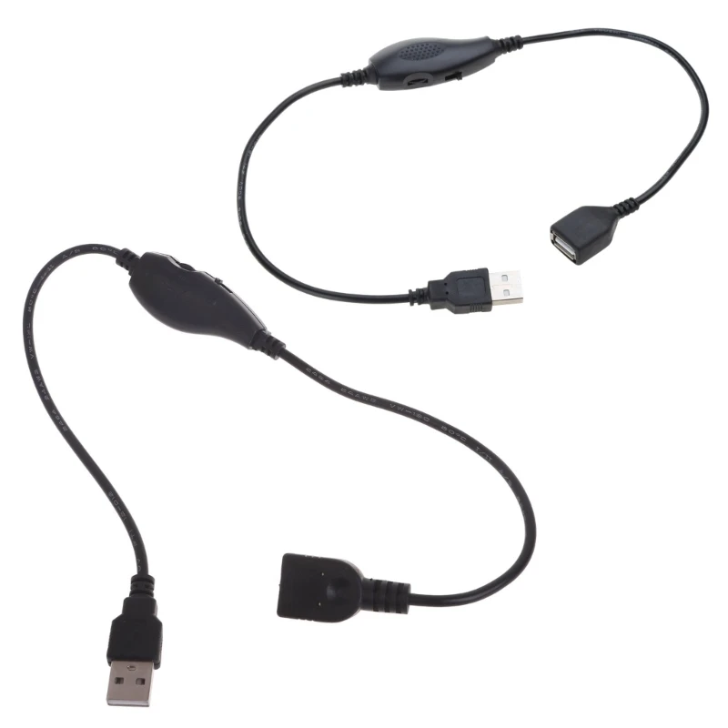 SS8S 45cm USB Cable with Dimmer ON/OFF Cable Extension USB Fan Power Supply Line Durable Adapter Toggle for USB Lamp