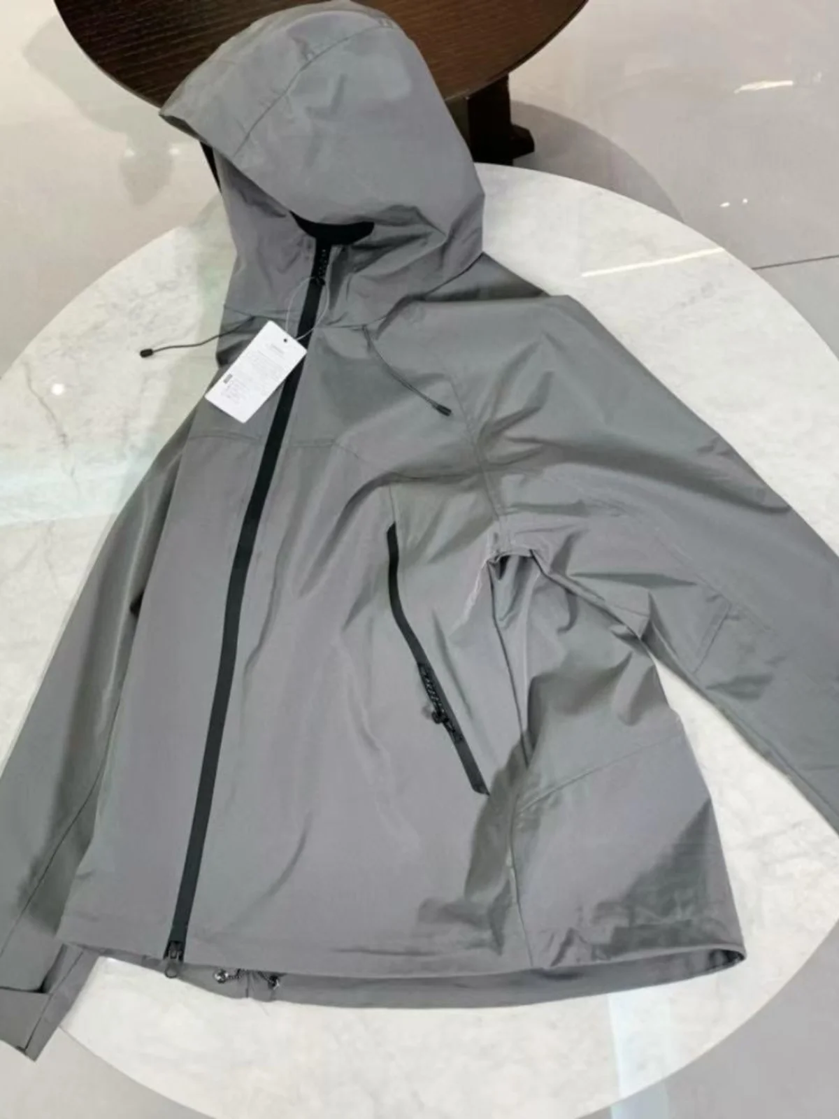 

Spring Outdoor Men's Jaet Hooded Thin Model Windproof Waterproof Breathable Climbing Sport Coat Stand Fit Long Sve Zi...