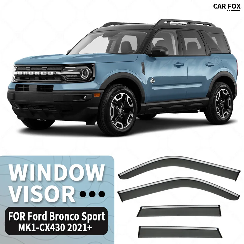 

For FORD Bronco Sport 2021+ Car Window Visor Awning Shelters Windshield Side Window Rain Sun Shade Auto Accessories