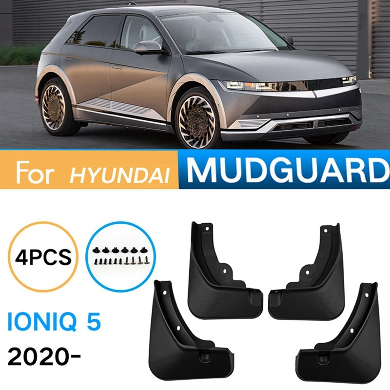 4PCS Car Mudguard Mud Flaps Splash Mud Guard Fender For Hyundai IONIQ 5 2020 2021 2022 2023 2024 Car Accessories