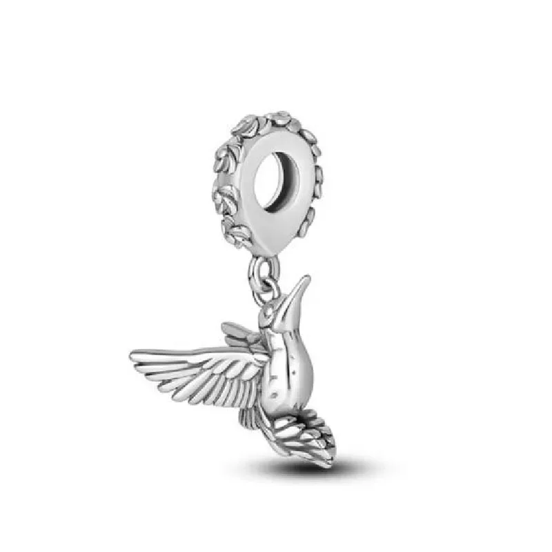 New 925 sterling silver hummingbird swallow pendant bead decoration Fit original European bracelet jewelry DIY women\'s jewelry