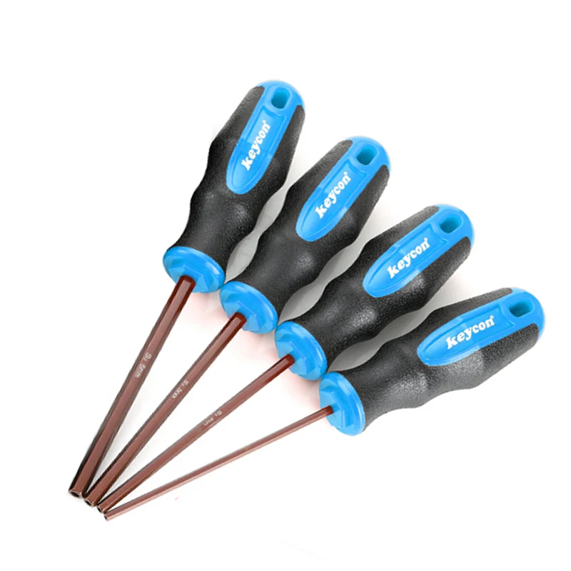 4PCS Hex Screwdriver Set H3-H6 Screw Driver Set with Hole CR-V Flat Hex Allen Key Hexagon Bolt Driver Screw-driving Hand Tools