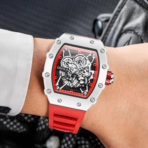 Imagen 2 del producto Reloj de hombre más vendido, marca de moda ONOLA, relojes con cinta de silicona de cuarzo, reloj para hombre