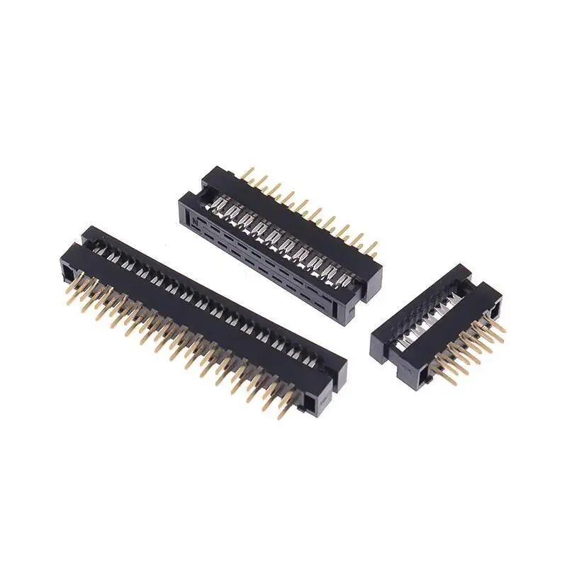 5 Stück FD Crimpkopf Lötplatten-Typ 2,0 mm Rastermaß Grauer Flachbandkabel-Stecker 10 14 20 26 30 34 40P – Detail 2