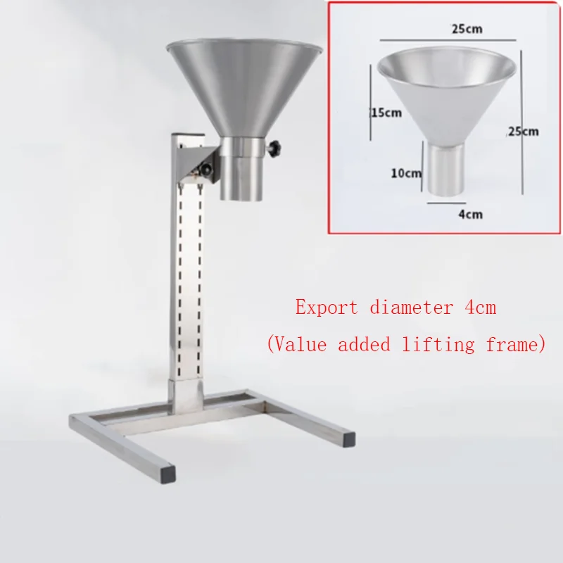 Manual filling machine stainless steel large diameter hopper packaging vacuum bag oil seal packaging machine funnel
