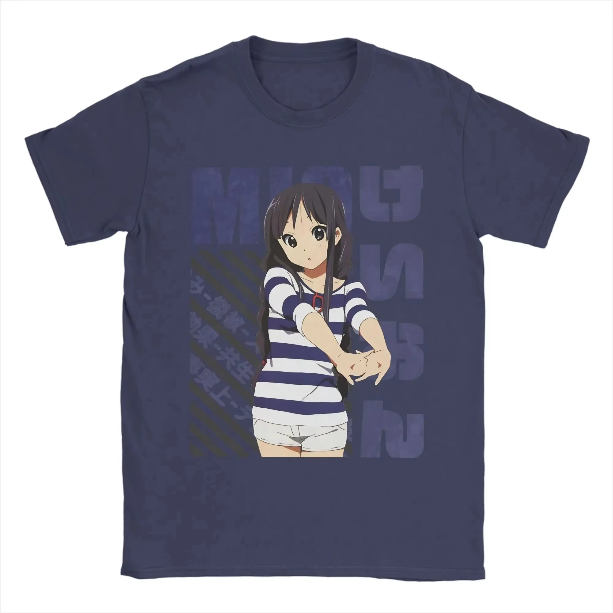 K ON Mio Akiyama Herren-T-Shirt aus Baumwolle im Vintage-Stil mit Rundhalsausschnitt und kurzen Ärmeln, Geschenk-T-Shirt, bequemes T-Shirt für Damen und Herren – Detail 8