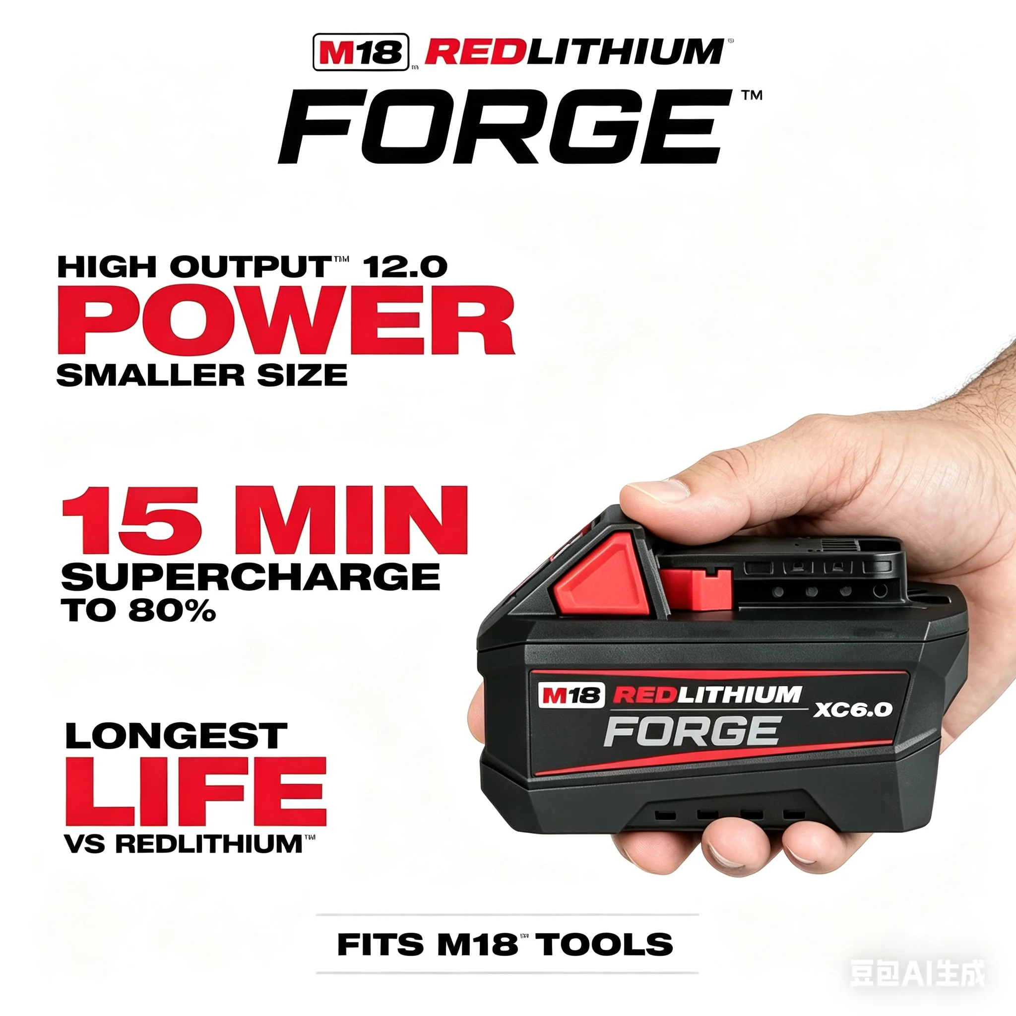 2026 Original Milwaukee Forge M18 FB6 18V 6Ah for Milwaukee M18 Series Rechargeable Battery Cordless Power Tools