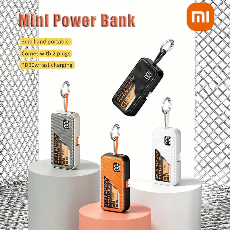 

Xiaomi Flow Mini 2 Portable Charger 22.5W Max Fast Charging 5000mAh Power Bank Mini Battery Pack For Android iPhone 12-17 Series