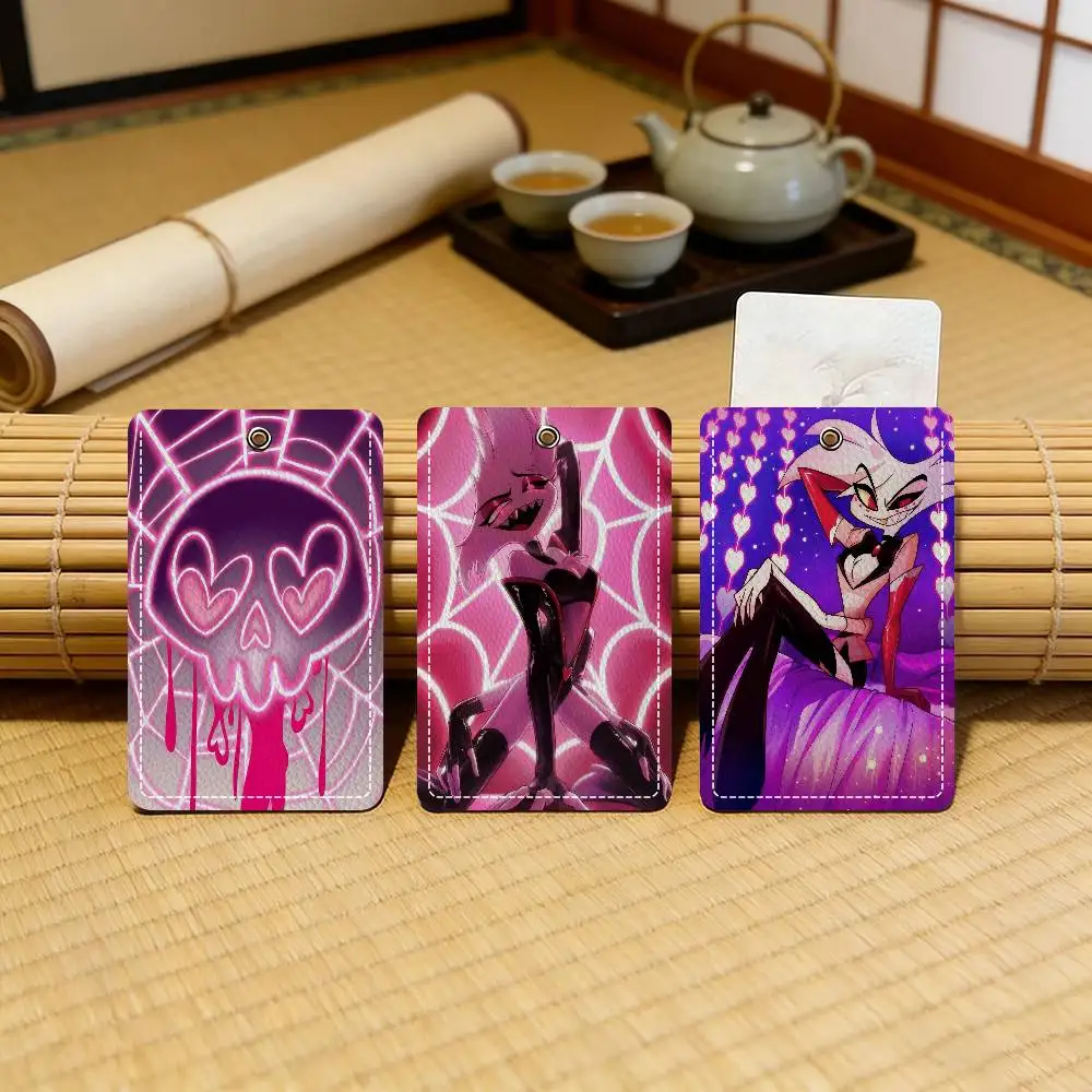 

Кожаный минималистичный кошелек для карт с изображением персонажей аниме A-Angel D-Dusts, гладкий чехол для удостоверений личности и визитных карточек