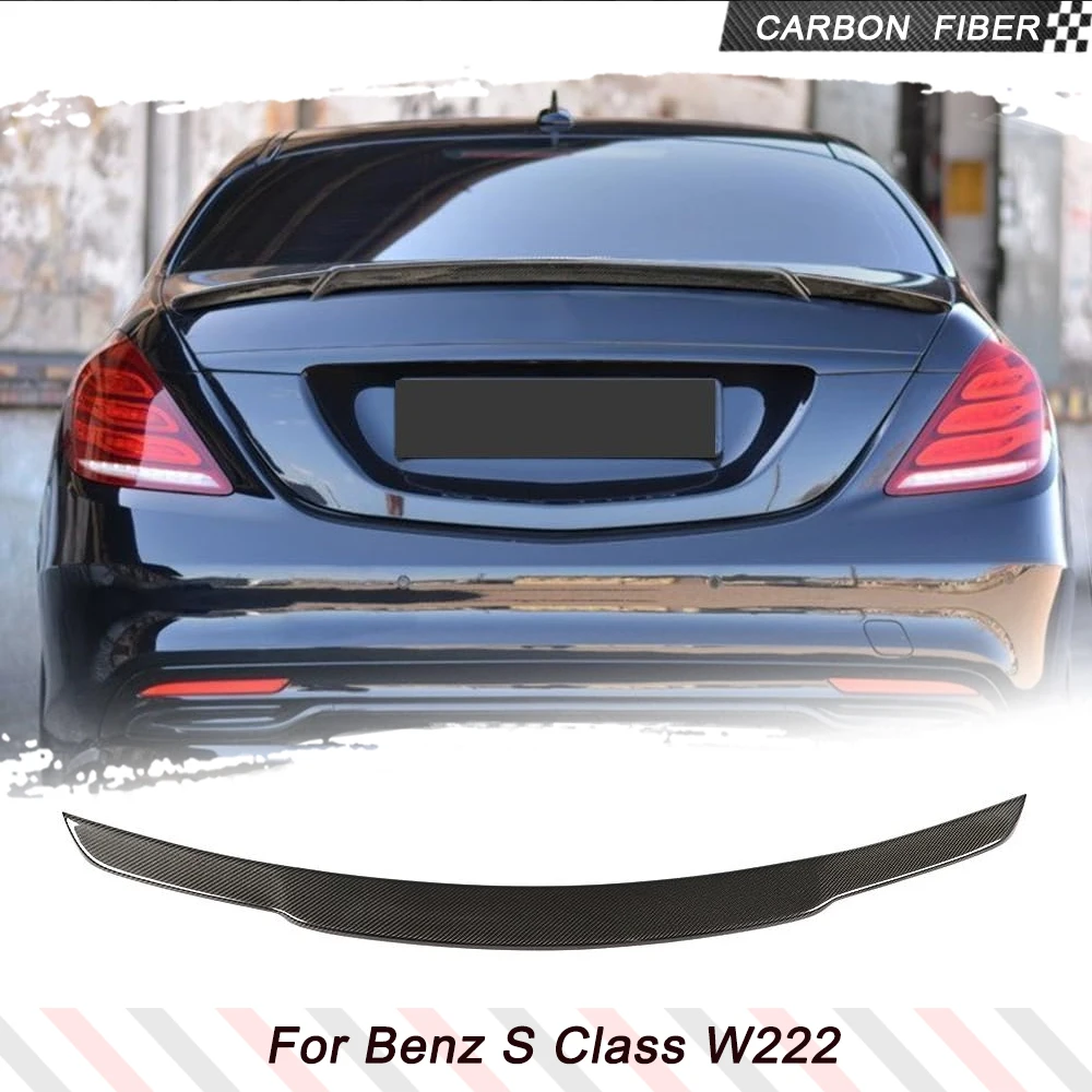

Carbon Fiber Car Trunk Spoiler for Mercedes Benz S Class W222 S450 S550 S560 S63 2014-2020 4 Door Car Rear Wing Spoiler Boot Lid