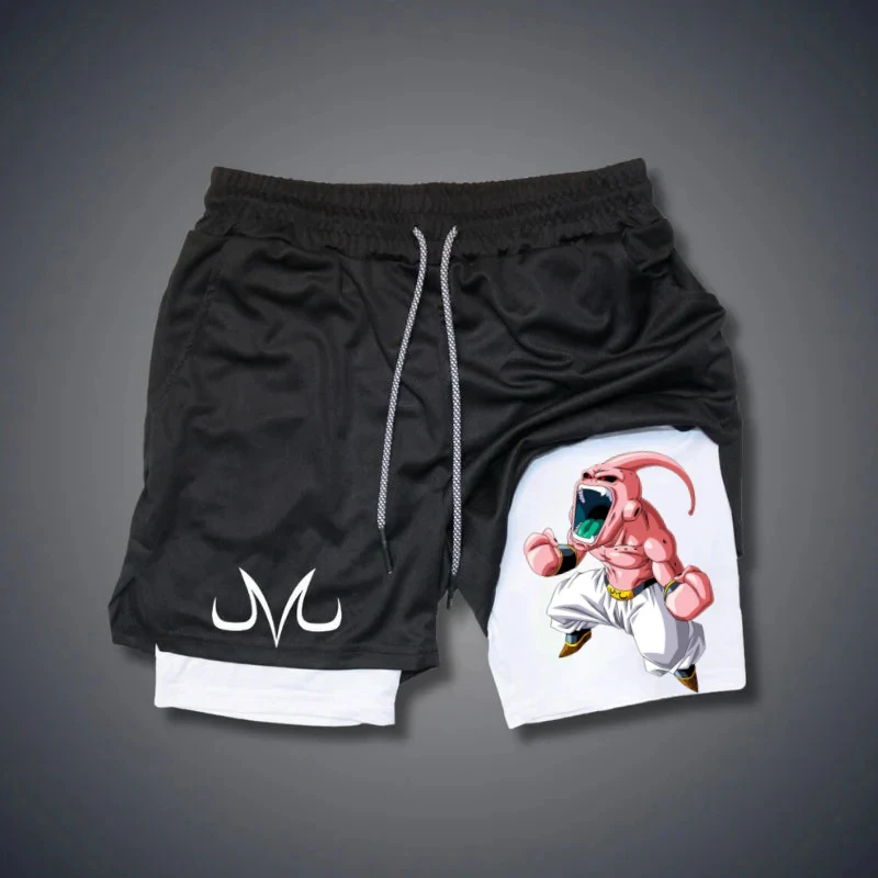 

Dragon Ball Z Performance Shorts Majin Buu Inspired Double Layer Breathable Gym Shorts for Men Y2K Streetwear Athletic Comfort