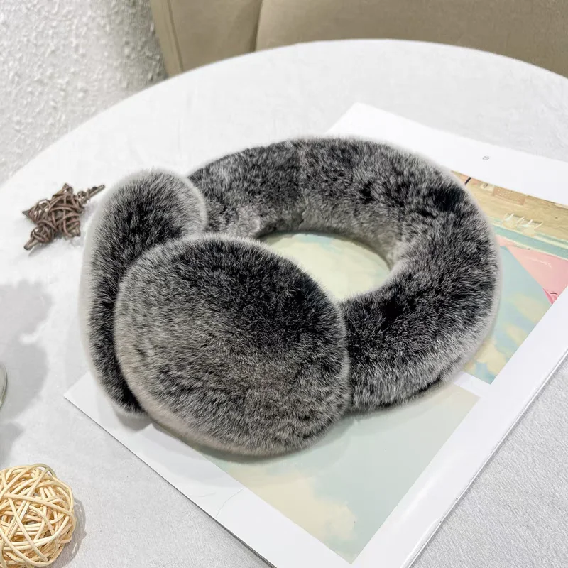 Handmade Winter Fashion Gorgeous Ear Muffs Real Rex Rabbit Fur Earmuffs CX-A-40