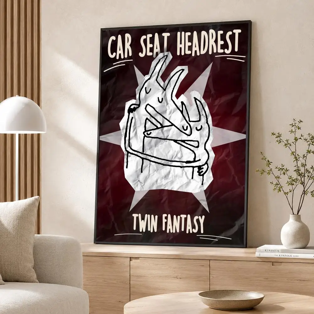 Band Car Seat Headrest Poster Poster Wall Sticker Waterproof Self Adhesive HD Art  Bedroom Bar Decor