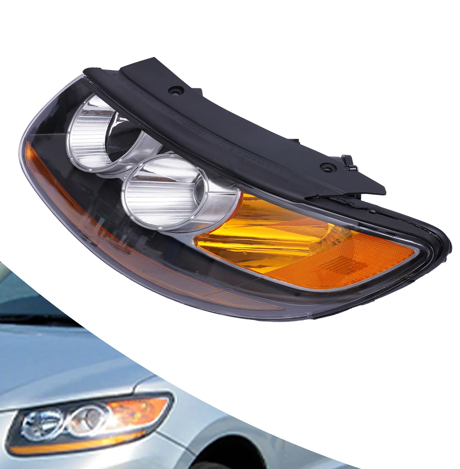 

For Hyundai Sonata Halogen Headlight, UV Protection, High Reflectivity, Easy to Clean, Fits 07-12 Sonata Models