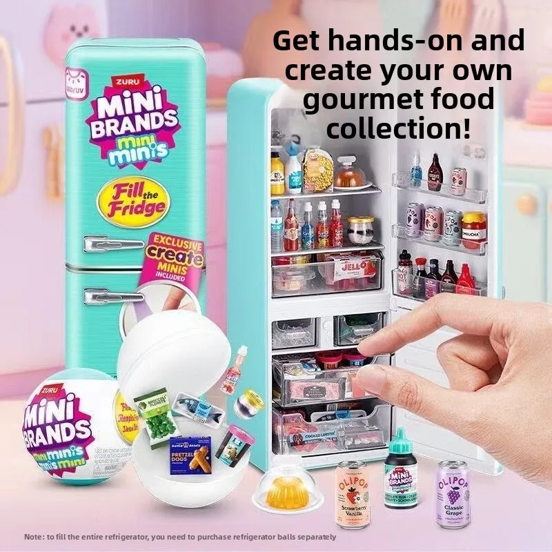 Mini Refrigerator Toy Miniature Toy Mini Toy Play House Kitchen Toy Tide Play Blind Box