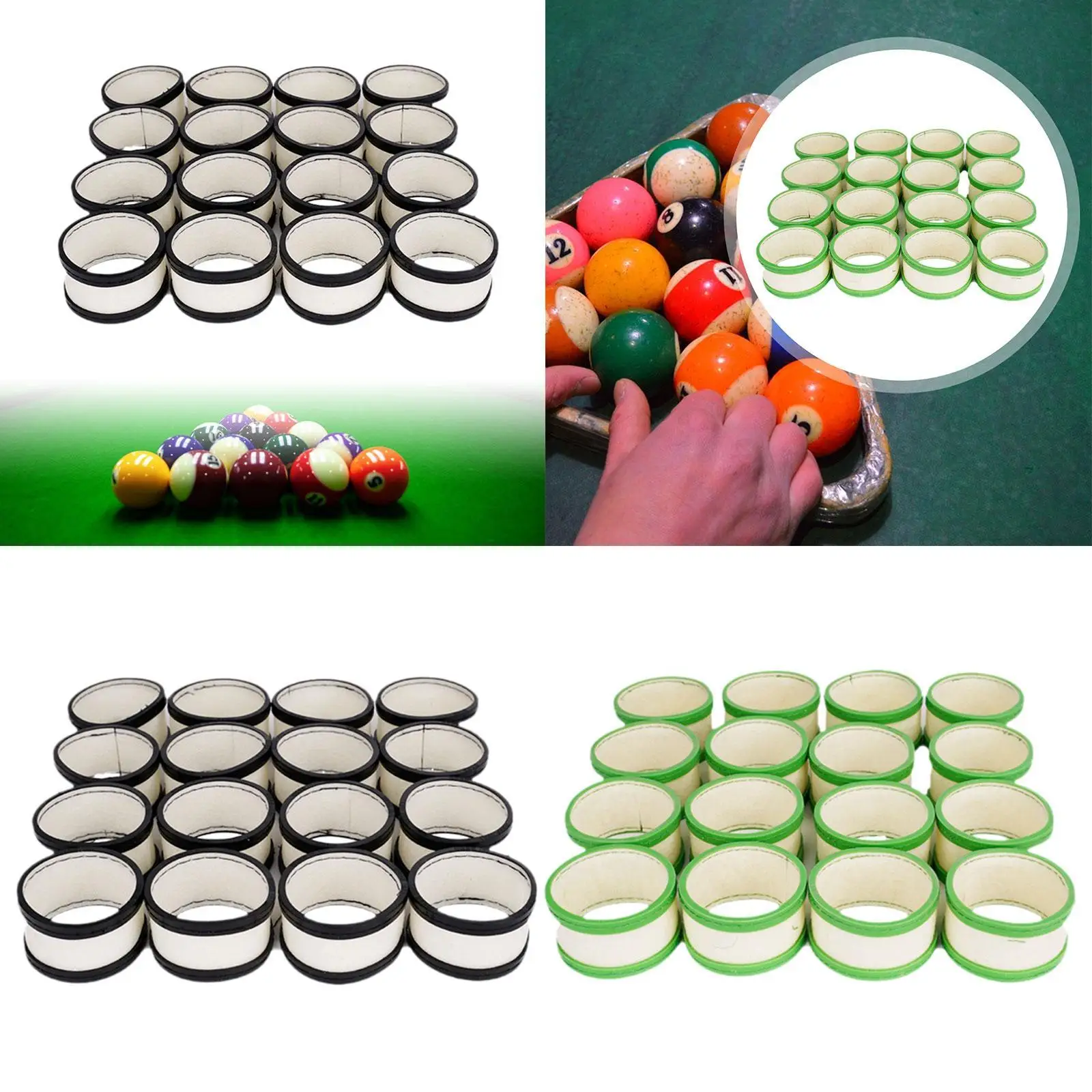 16Pcs Wool Ring for Billiard Ball Long Service Life Accessories Cleaner Felt