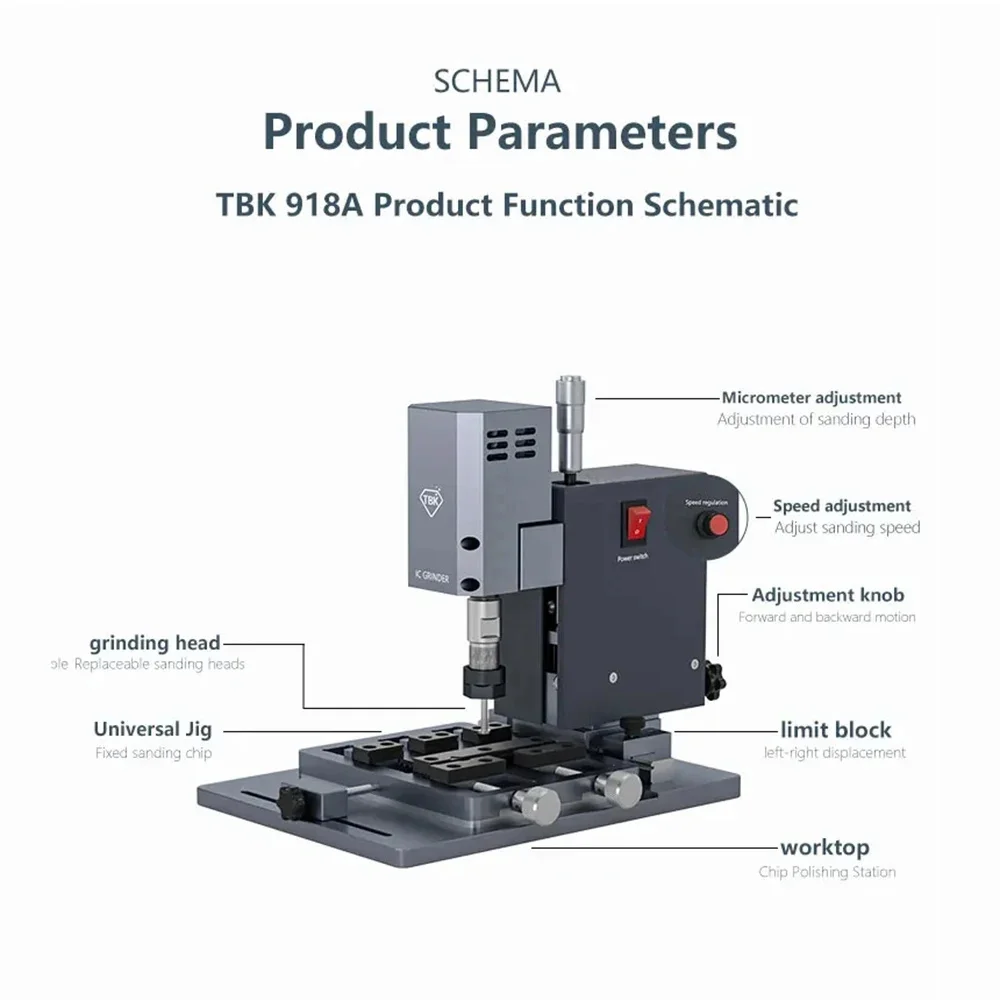 TBK 918A Intelligent Cutting Grinding Machine with Position Fixture for Mobile Phone Screen Cutting And Polishing The IC Chip