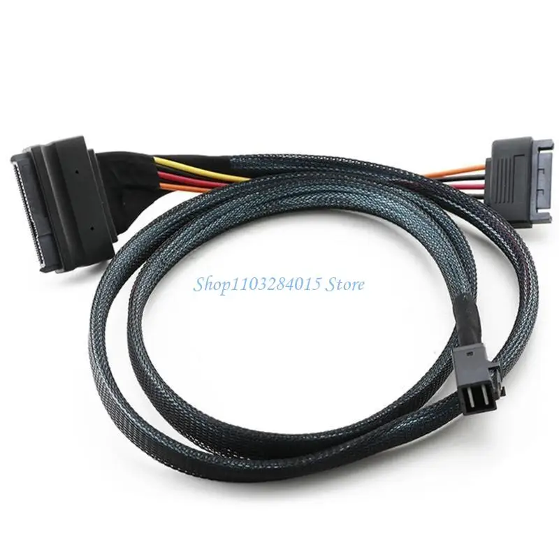 

R6FF SFF-8643 to SFF-8639 with 15 Pin Male Power Cable NVME Transmission Cable Chassis Cable for Data Center Servers