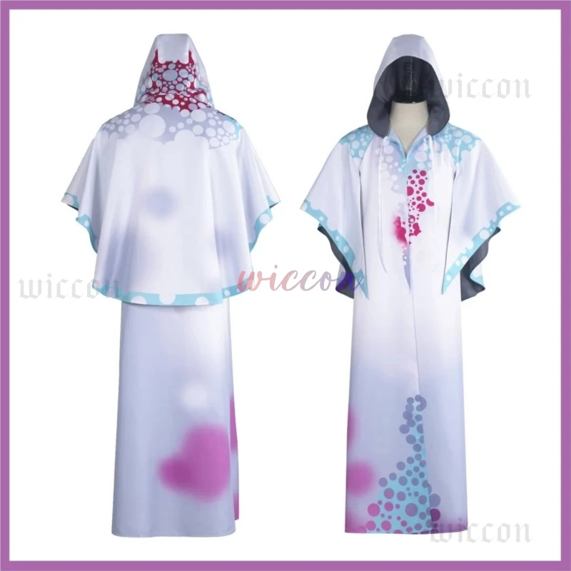 Game LOL Arcane Season 2 Viktor Cosplay Costume Machine Herald Metal Fortune Cookie Wig White Hooded Robe Man Halloween Suit