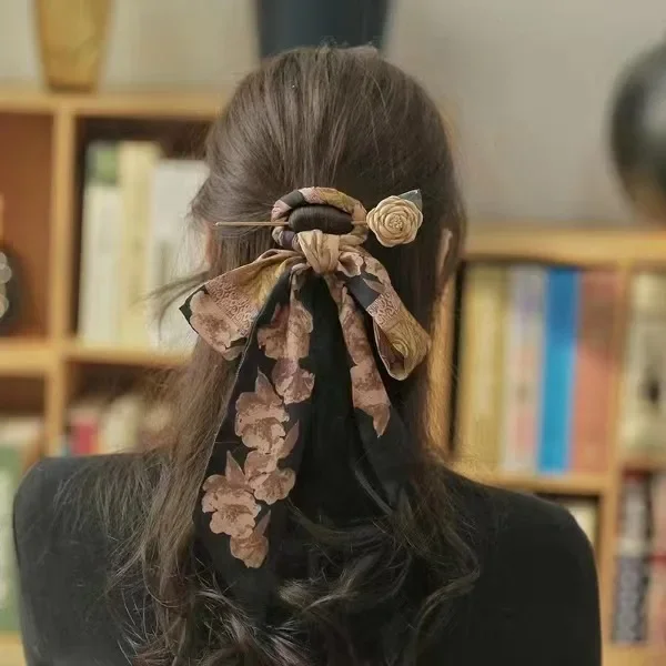 Thousand-character hairpins, streamers, tied hairbands, and simple antique women's bows, modern Hanfu headdresses, and hairpins