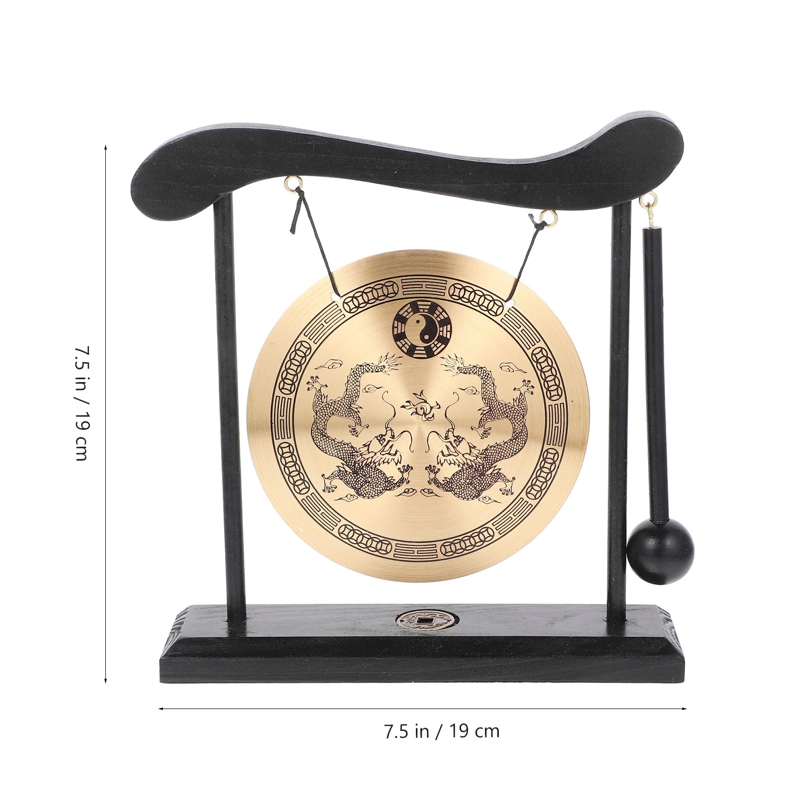 ديكور جرس صيني تقليدي لسطح المكتب لمكتب زن المنزلي على الطراز الآسيوي قطعة مركزية لغرفة المعيشة