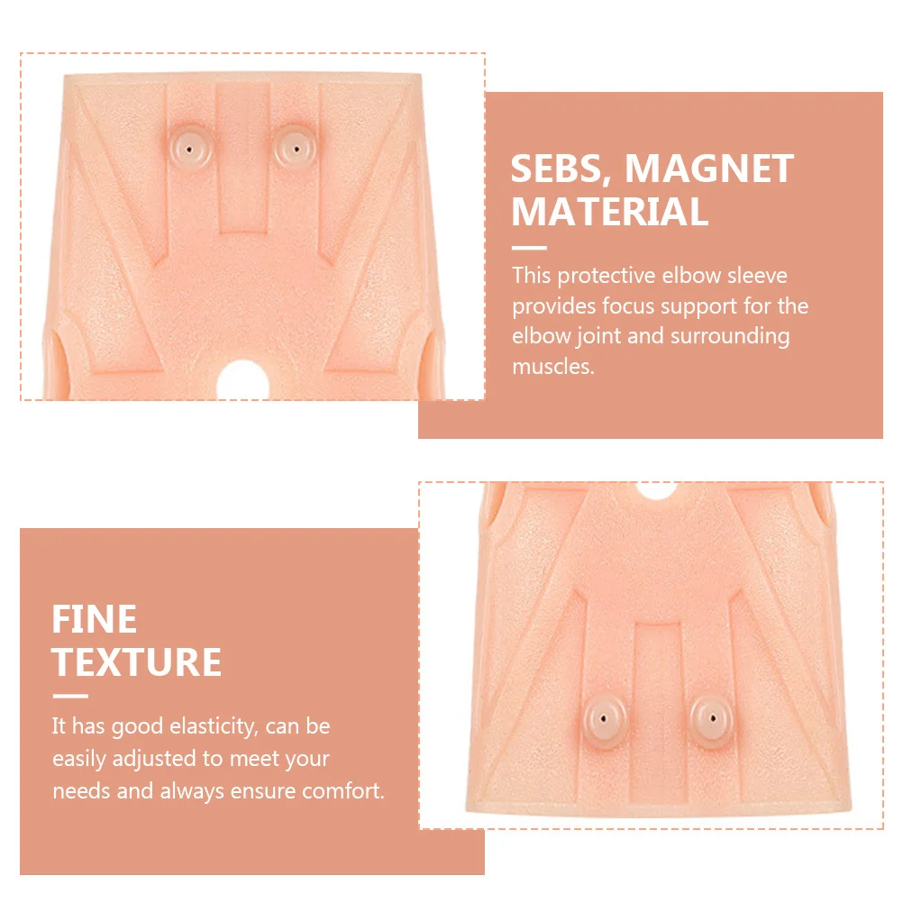 

Breathable Elbow Protector with Magnetic Support Adjustable Elastic Sleeve for Outdoor Riding Exercise Comfortable Long-Wearing