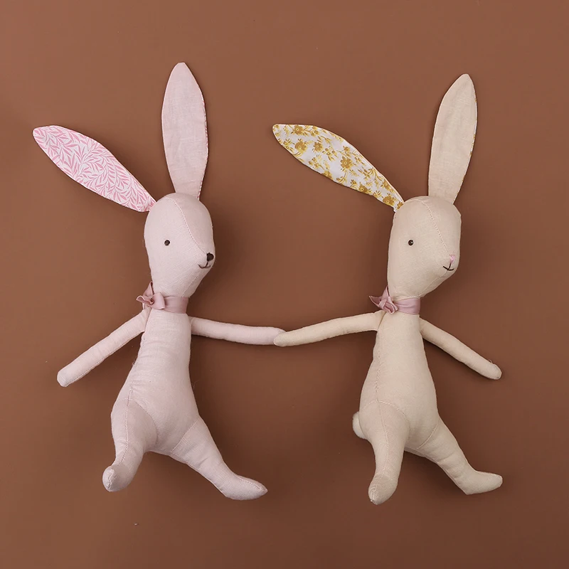 Easter Gift Baby Rabbit Stuffed Dolls Newborn Sleeping Plush Toy Appease Toy Infant Soft Educational Toy Baby Photo Prop Gift