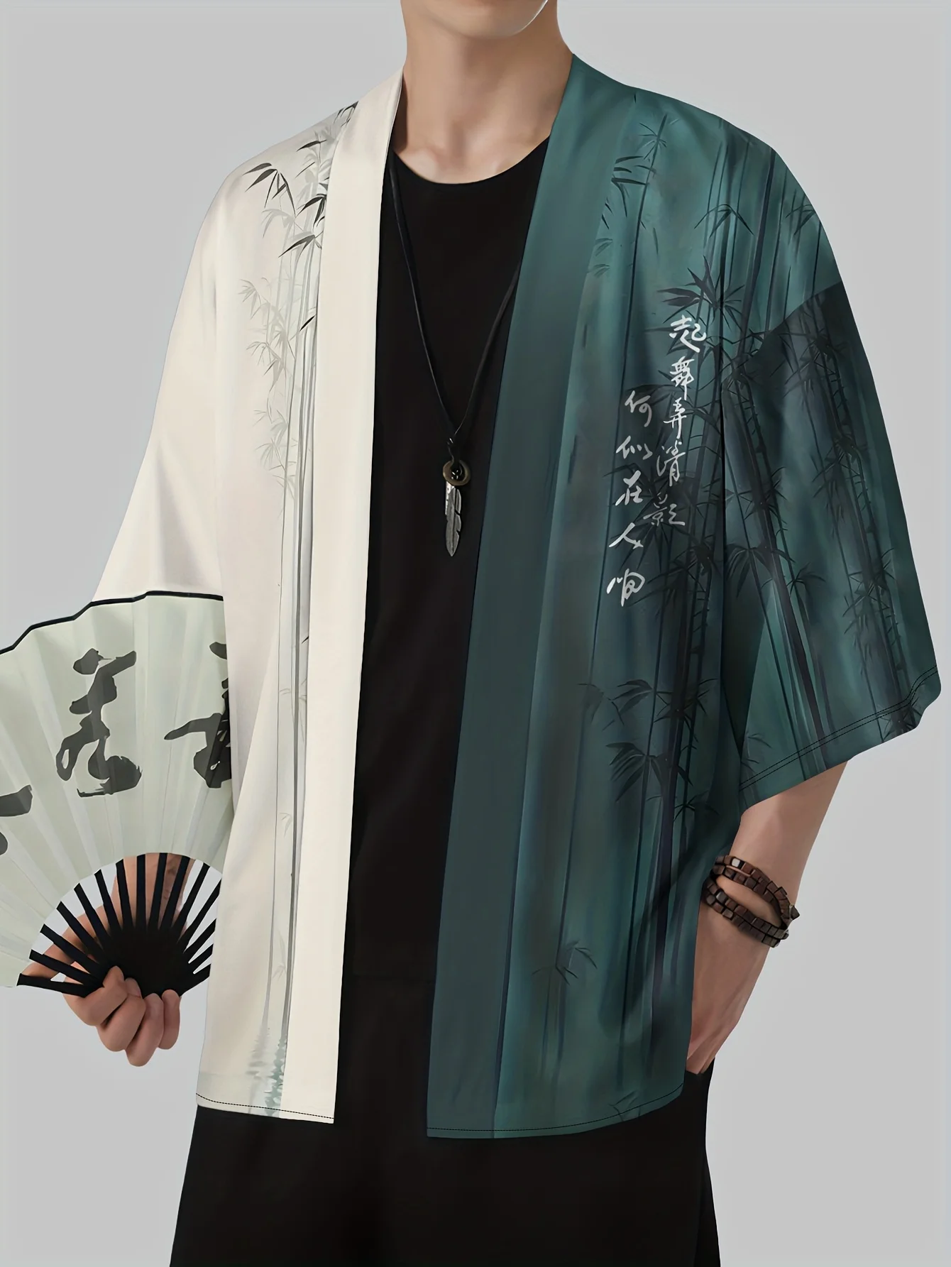 2026 Summer Men's Kimono 3D Printed Design Breathable Lightweight Casual Fashion Outdoor Street Men's Clothing