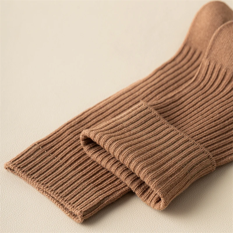 Women Socks Long Casual New Autumn Warm Plain Absorb Sweat Sport Girls Cotton Socks Solid Color Korean Style School Breathable