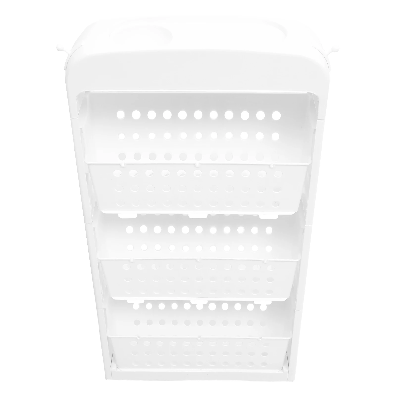 

White 3 Tier Bookshelf Storage Rack Bedroom Movable Bookcase Utility ganizer Multi layer Design Plastic Easy