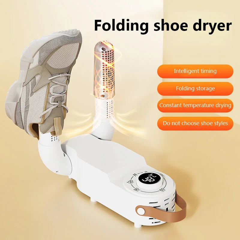 US EU Timer Shoe Dryer Foldable Quick Drying Hot Air Deodorizing Sterilizing Shoe Dryer Household Shoes Warmer Footwear Heater