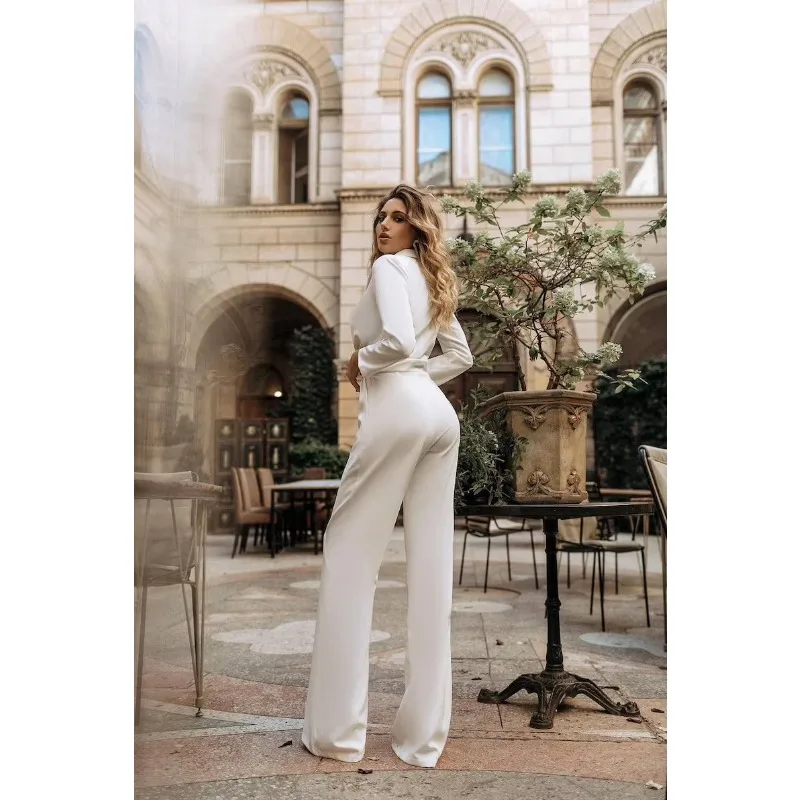 الربيع الصيف النمط الصيني الجديد بذلة Surplice صد طويلة الأكمام منتصف الخصر أنيقة الأعمال ملابس مكتب غير رسمية العصرية شيك #4