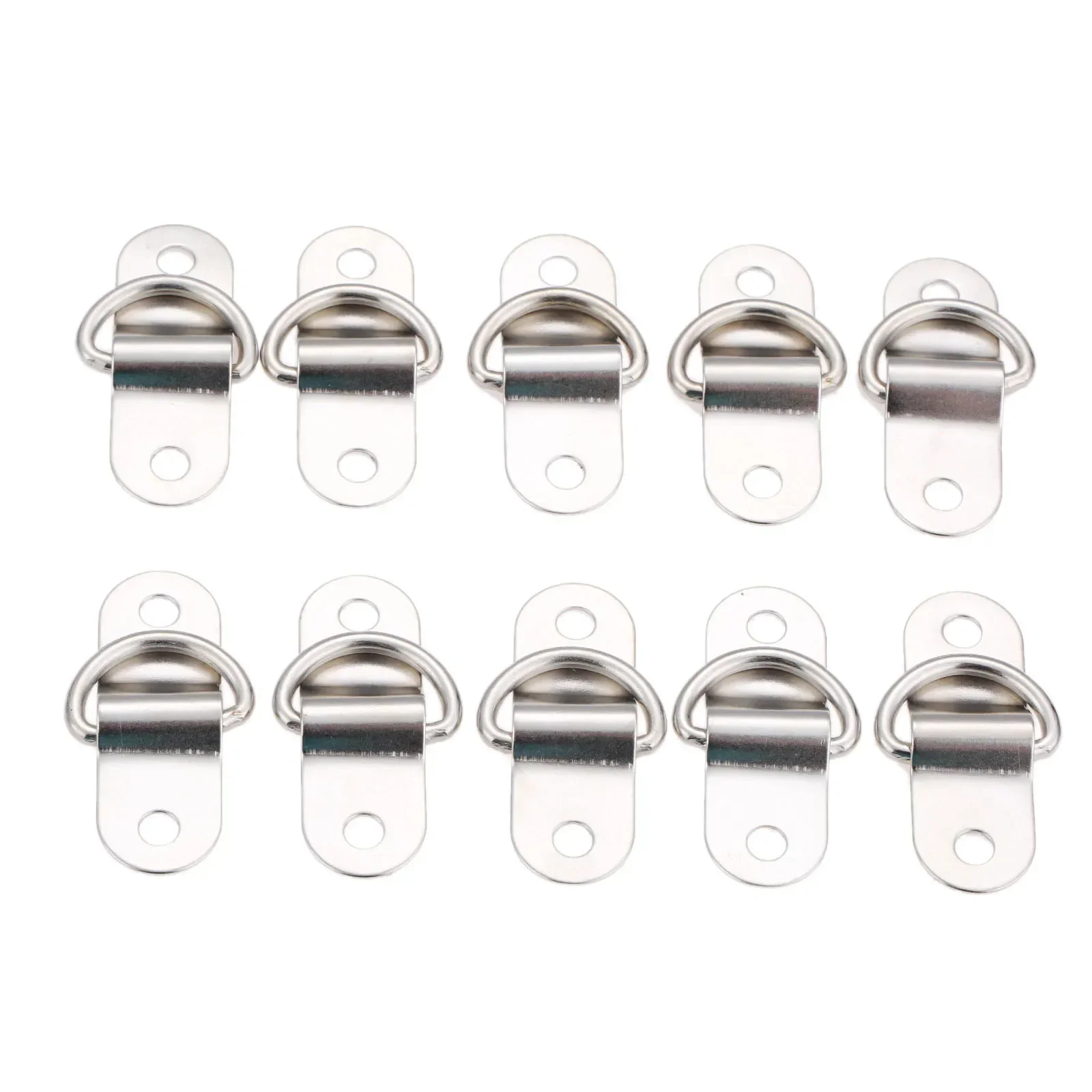 10 szt Metalowe płaskie bezszwowe haczyki D Pierścień D Przycisk Półokrągła klamra Łodzie Torby na ubrania Kapelusze DIY Uchwyt Meble Okucia 46 * 16 mm