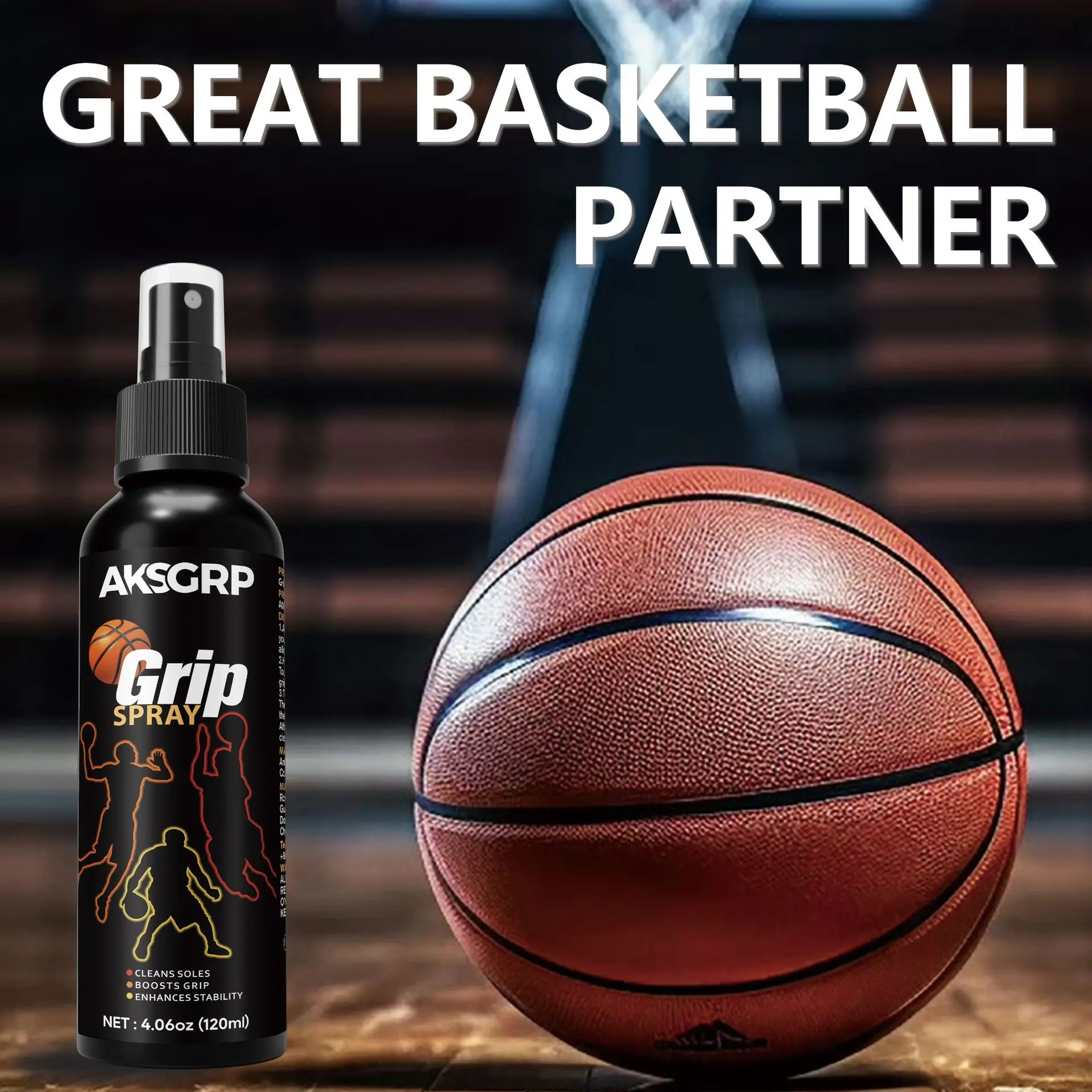 

Спрей для баскетбольных кроссовок, 120 мл — улучшает тягу подошвы и ручку суда — омоложение и удлинение кроссовок — для различных обуви