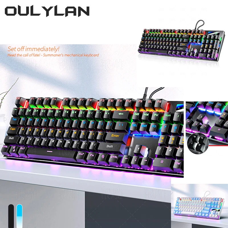 Imagem -03 - Teclado Mecânico Zk3 Metal 104 Teclas 87 Teclas Interruptor Azul Luminoso Acessórios de Computador Multicolor com Fio Teclados de Jogos Novo