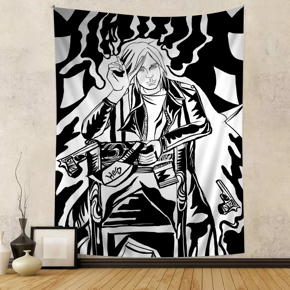 Singer Kurt Cobain Chart Tapestry for Living Room Home Dorm Decor Art Home Decor