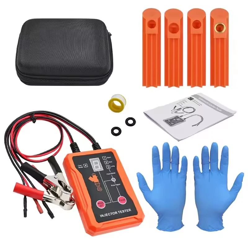 EM288 Fuel Injector Tester DIY Cleaner Set 4 Pulse Modes Car Fuel Cleaning Injector Work with Fuel Pressure Tester Car