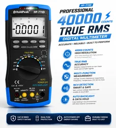 HoldPeak HP-770D True RMS Digital Multimeter Auto Range Multimetro 40000 Counts Measure Ohm Volt Amp Capacitor Tester