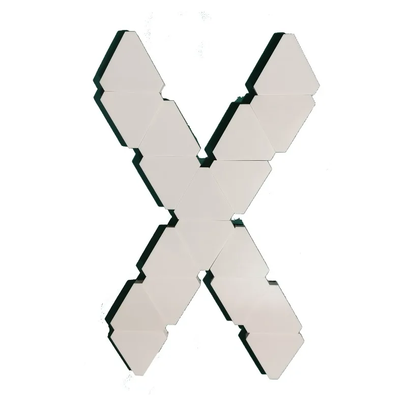 Triangular splicing LED luminous letter wall light, creative decorative light