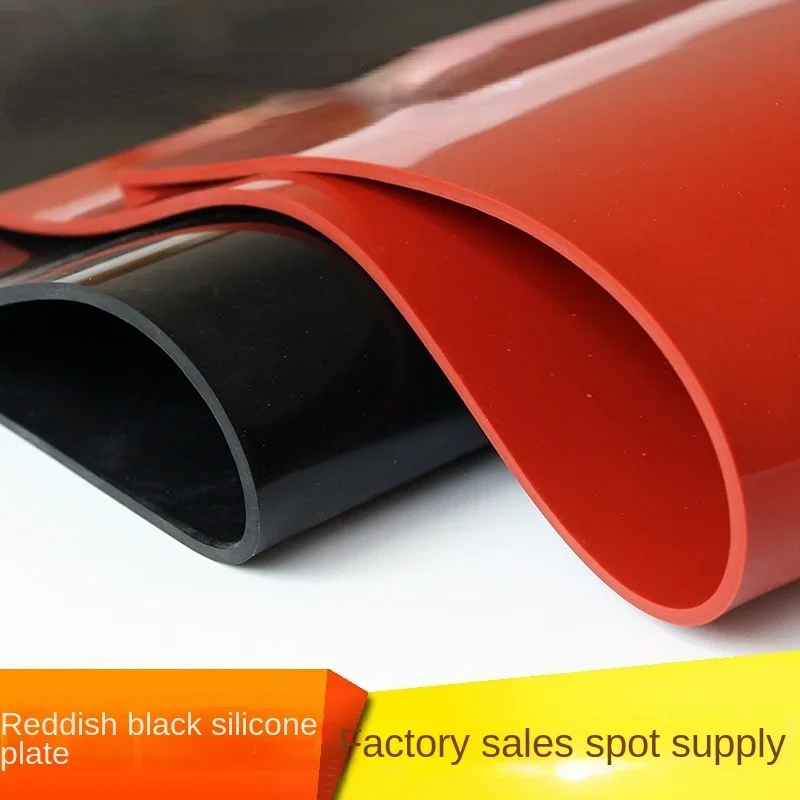 Red/Translucent/Black Silicone Rubber Sheet 500x500mm 1mm Silicone Sheeting for Vacuum Press Oven Heat Resistant Silicone Matt